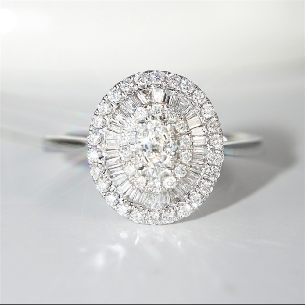 S925Sterling Silver PigeonEggs CubicZirconiaLuxury - Picture 2 of 4